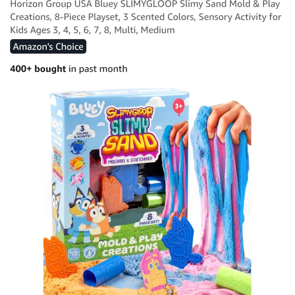 ⭐ Bluey SLIMYGLOOP Slimy Sand Mold & Play Creations